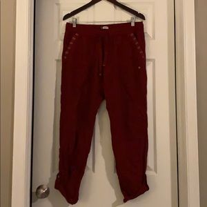 Roxy linen crop pants